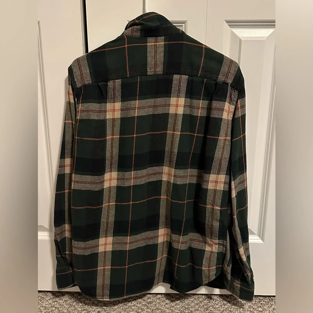 Green, tan, and orange flannel from Old Navy - Picture 2 of 2